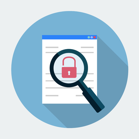 vulnerability search icon. Vector illustrationのイラスト素材
