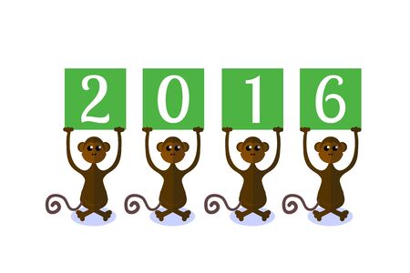 Yeare of the monkeyのイラスト素材
