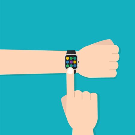 Smart watch with handsのイラスト素材