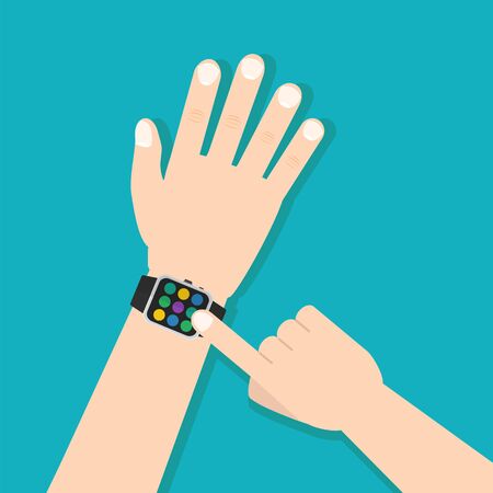 Smart watch with handsのイラスト素材
