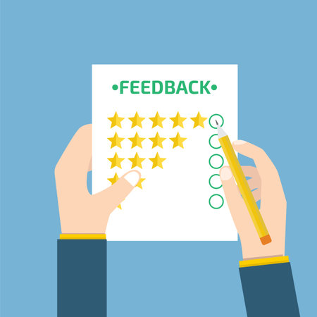 Customer review conceptsのイラスト素材