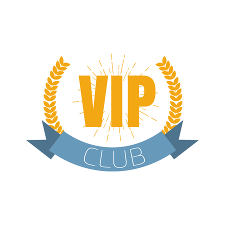 VIP club logo in flat styleのイラスト素材