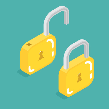 lock icon isometricのイラスト素材