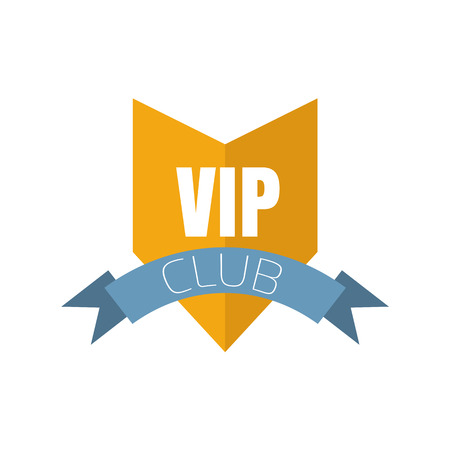 VIP club logo in flat styleのイラスト素材