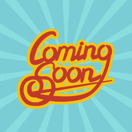 Cooming Soon letteringのイラスト素材