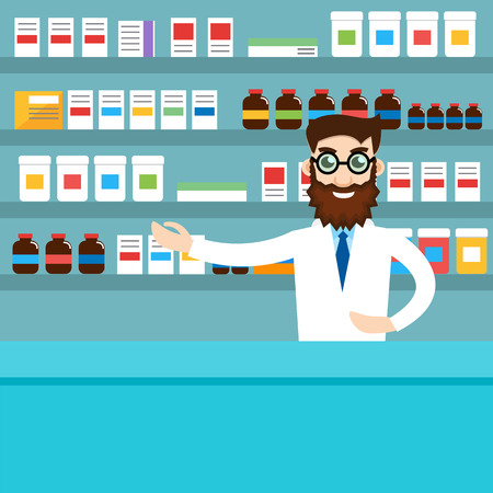 male pharmacistのイラスト素材