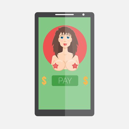 Online sex conseptのイラスト素材