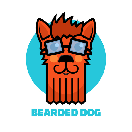 dog grooming logoのイラスト素材