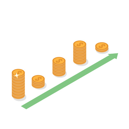 Cash flow graphのイラスト素材