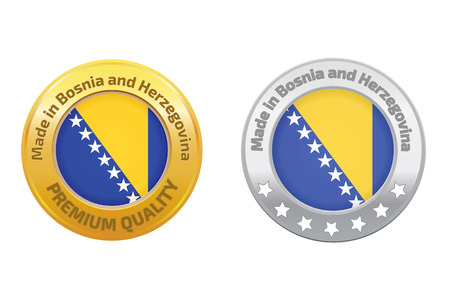 Made in Bosnia and Herzegovina logoのイラスト素材