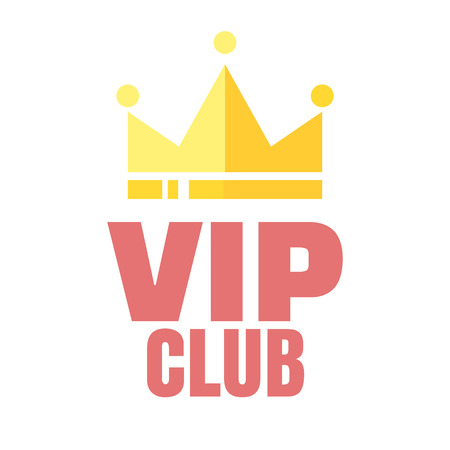 VIP club logo in flat style, members only bannerのイラスト素材