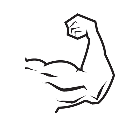 muscular armのイラスト素材