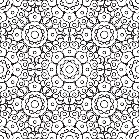 Geometric designs floral simple pattern.のイラスト素材