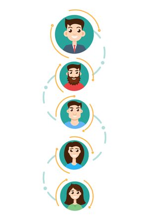 Office hierarchy conceptのイラスト素材