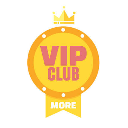 VIP club logo in flat style, members only bannerのイラスト素材