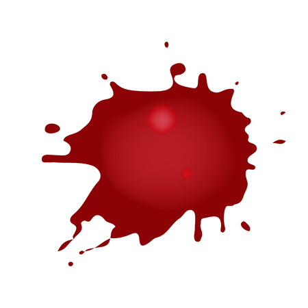 Realistic blood splatters. Red ink splattersのイラスト素材