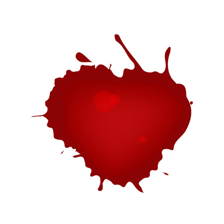 Realistic blood splatters. Red ink splattersのイラスト素材