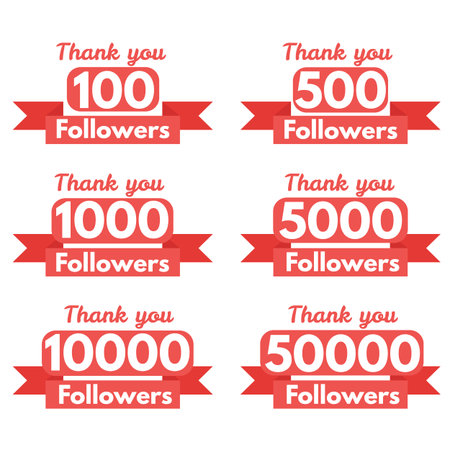 Thank you followersのイラスト素材