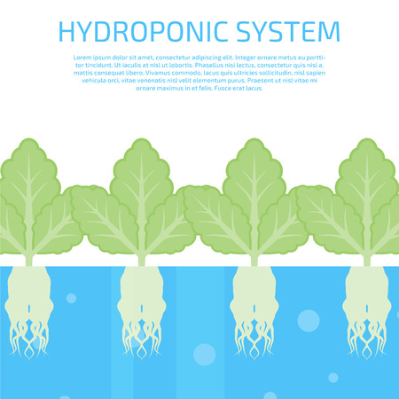 hydroponic system conceptのイラスト素材