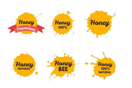 Honey or juice labels or badge setのイラスト素材