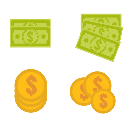 Dollar stack US setのイラスト素材