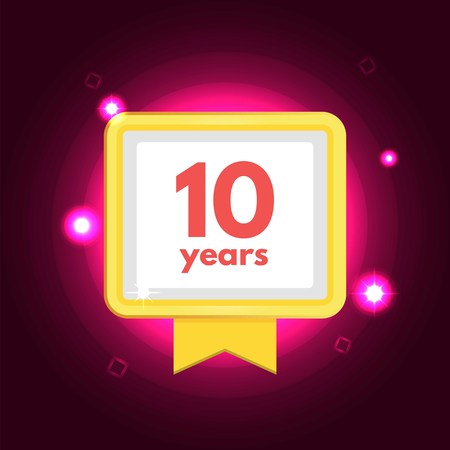 Anniversary ten logoのイラスト素材