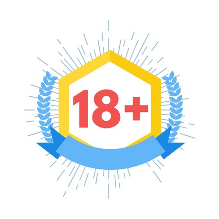 Sign under eighteenのイラスト素材