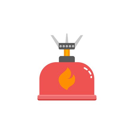 Camping stove, Furnace travel, Tourist heater icon.のイラスト素材