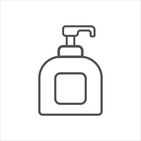 Women lubricating gel or Female lubricant linear iconのイラスト素材