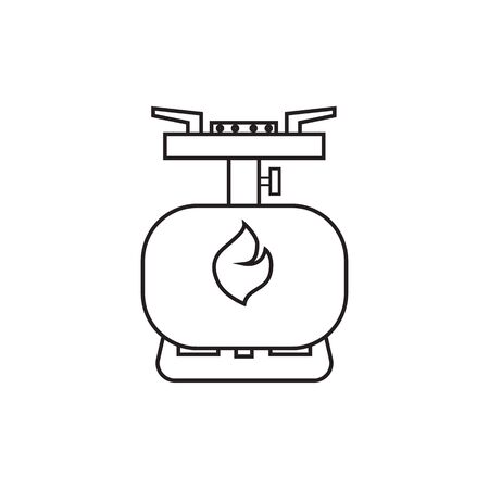 Camping stove, Furnace travel, Tourist heater icon.のイラスト素材