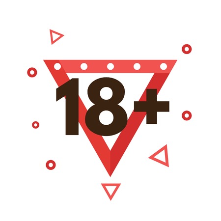 Sign under eighteenのイラスト素材