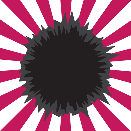 Boom star bursting. Comic Book Hole or explosion.のイラスト素材