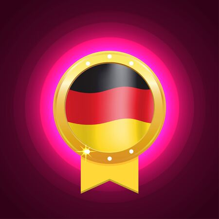 Made in Germany banner flag color labelのイラスト素材