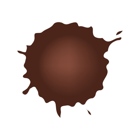 Set of chocolate drop circle or blots on white backgroundのイラスト素材