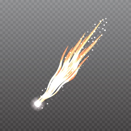 Meteor,Comet or rocket trails. Vector illustration.のイラスト素材