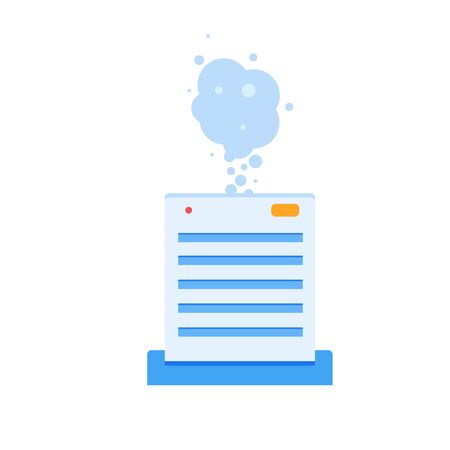 Ultrasonic humidifier domestic, Air purifier. Vector illustration.のイラスト素材