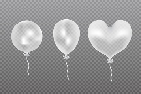 Transparent vector balloon. Frosted party balloon.のイラスト素材