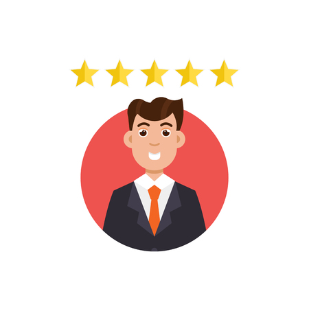 Customer review. Positive and negative feedback concept. Vector illustrationのイラスト素材