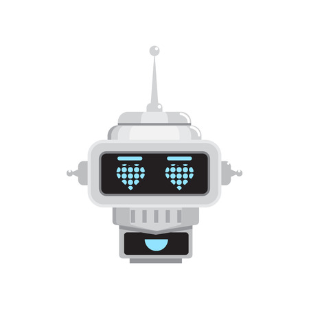 Robot emotion. Emoji Illustrations. Vector illustration.のイラスト素材