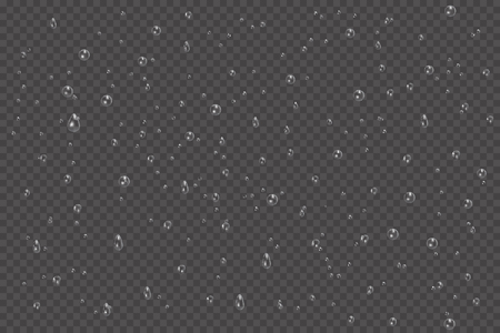 Vapor bubbles or water rain drops or on window. Vectro illustration.のイラスト素材