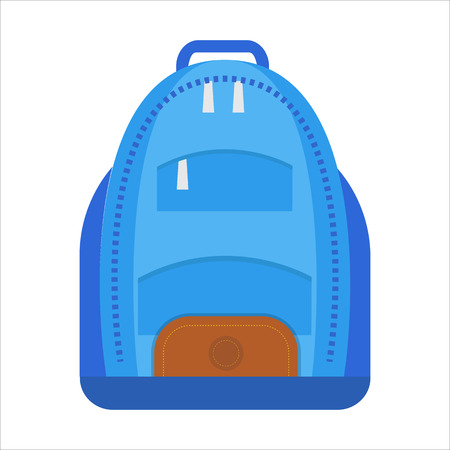 Tourist backpack or hike bags, knapsacks icon. Vector illustration, flat design.のイラスト素材