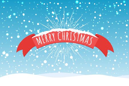 Merry Christmas Greeting Card Vector illustration.のイラスト素材