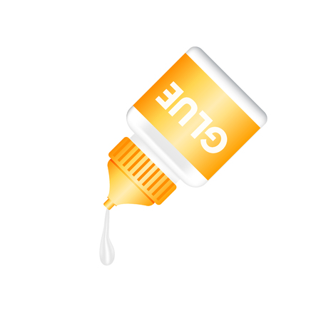 Realistic vector tubes of glue packaging mockup template. のイラスト素材