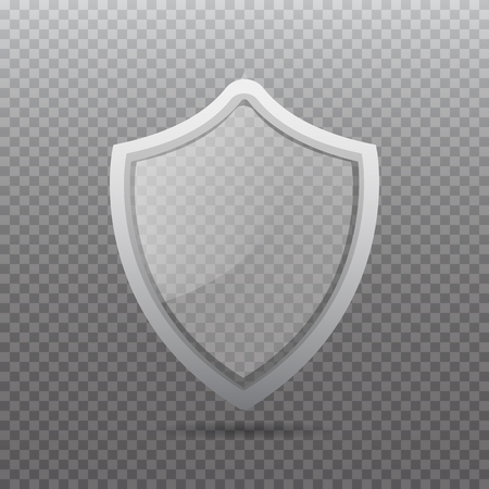 Transparent glass shield. Privacy guard banner.  Protection concept. Vector illustration.のイラスト素材