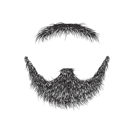 Realistic Beard  isolated on white background vector illustration.のイラスト素材