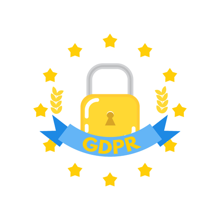  General Data Protection Regulation - GDPR logo. Vector illustration.のイラスト素材