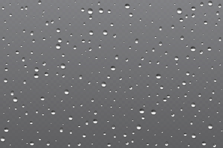  Realistic misted glass, rain bubble water vapor in window. Vector illustration.のイラスト素材