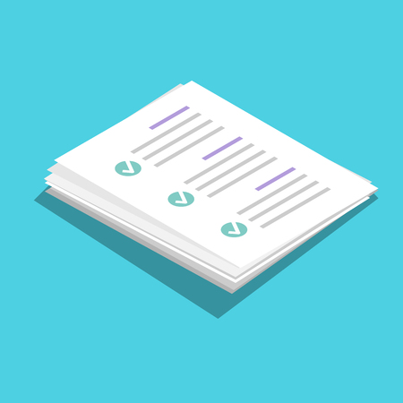Checklist, Claim form concept. Vector illustration in flat style.のイラスト素材