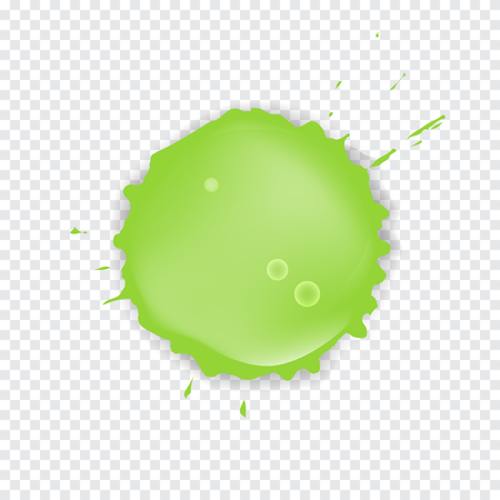Green Splattered slime isolated on transparent background. Vector illustration.のイラスト素材