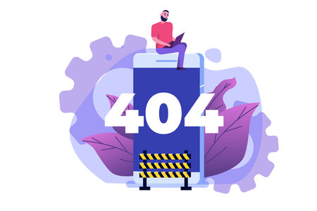 Developing web site, Website under construction, 404 page, Coming Soon concept. Maintenance work....